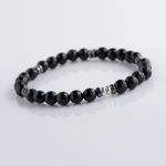 Stella Ambrata Bracelet Homme Onyx avec rondelles