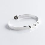 Stella Ambrata femme jonc argent Cristaux Swarovski